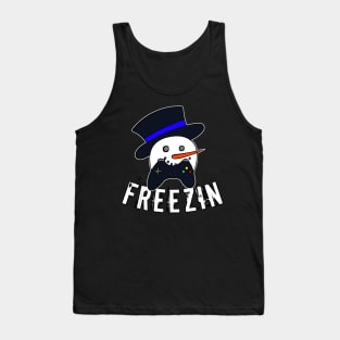 Snowman Face Gamer Freezin Tank Top